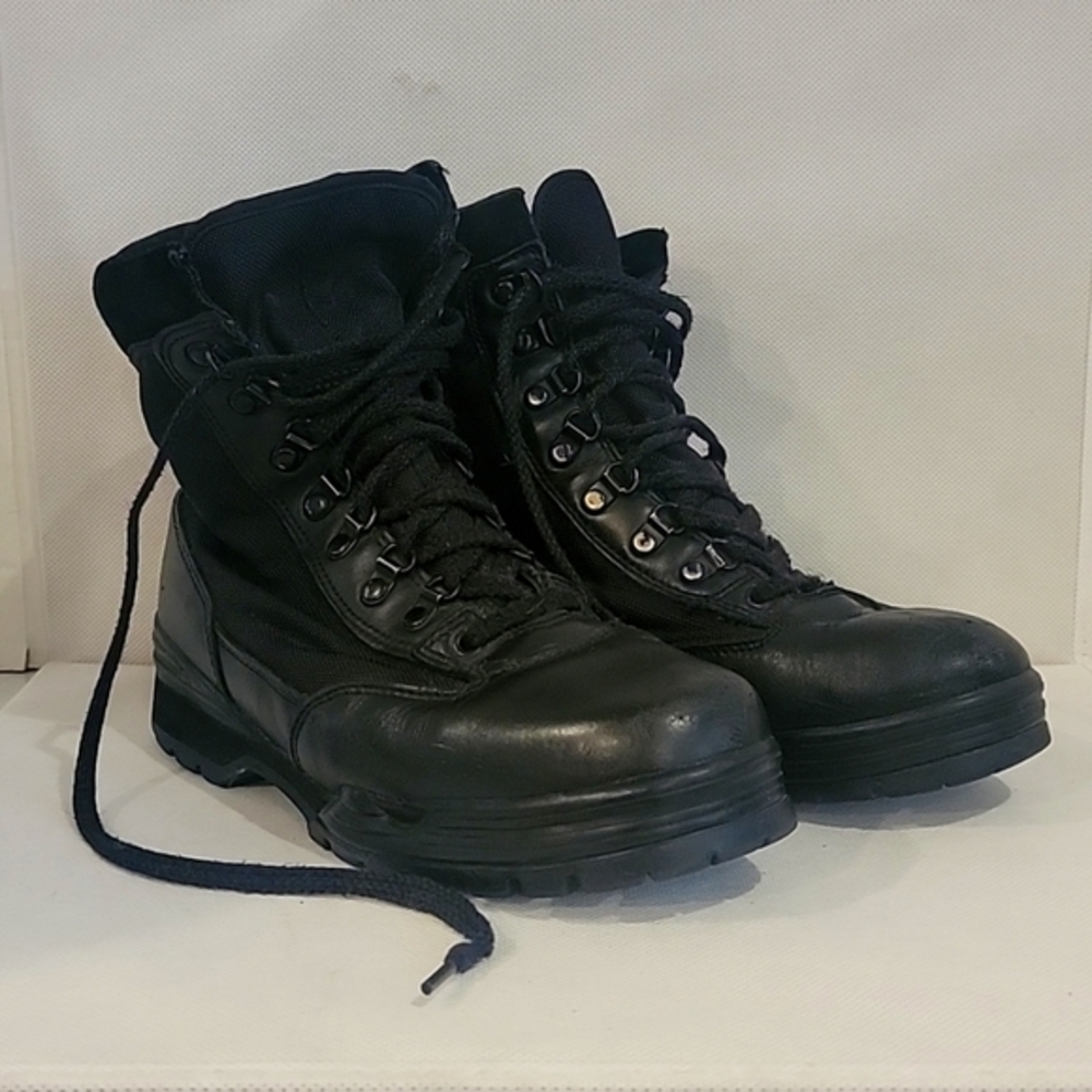 CORCORAN BLACK LEATHER TACTICAL‎ BOOTS (sz 8)